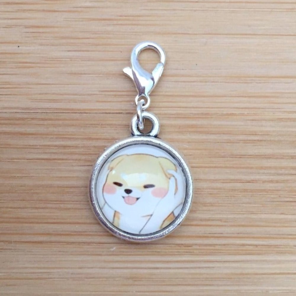 Planner charm Shiba Inu Glass Cabochon